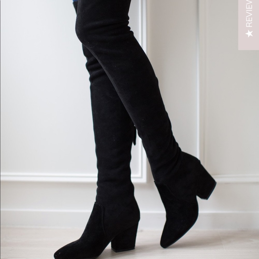 Brand new never worn black over the knee boots